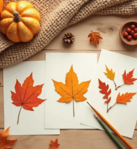 Малюємо осінь прості ідеї аплікацій і малюнків із природних матеріалів