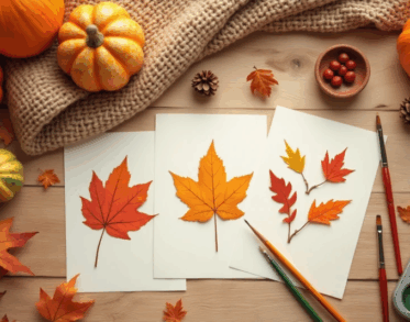 Малюємо осінь прості ідеї аплікацій і малюнків із природних матеріалів