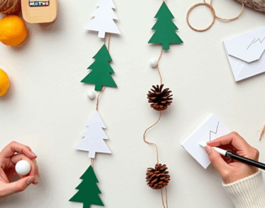 Зроби сам вирізаємо святкові гірлянди та іграшки