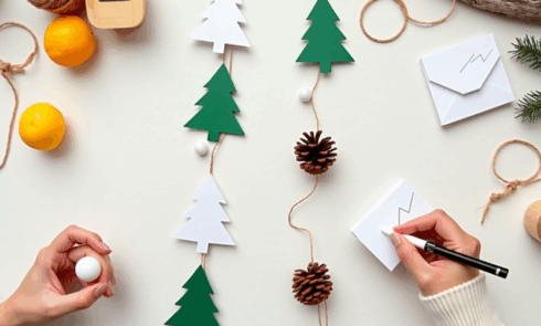 Зроби сам вирізаємо святкові гірлянди та іграшки